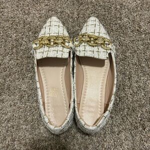 White and Gold flats